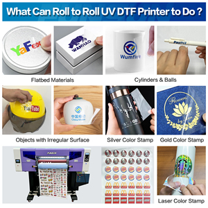 เครื่องพิมพ์สติกเกอร์แบบม้วนต่อม้วน UV DTF ขนาด A3 สำหรับฟิล์ม A/B เครื่องพิมพ์ UV DTF แบบ Flatbed - Product Image 2