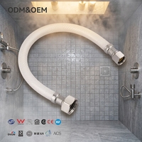 Tuyau de Douche Flexible Moderne en PVC Renforcé avec Fil d'Acier DN8 1/2 po 1.0Mpa pour Usage Domestique (Vente en Gros)
