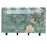 Grande dalle de marbre vert de luxe fabriquée en Chine pour les escaliers et la décoration murale des villas, design moderne imperméable, surface polie