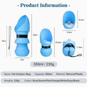 Portable Foldable <b>Dog</b> Travel Water <b>Bottle</b> Outdoor Walking Pet <b>Drinking</b> Water Container Supplies - Product Image 2