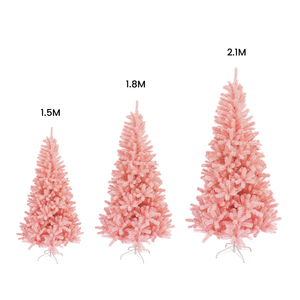 Moderno vetro esterno Pre illuminato Pe lusso rosa vetro bianco albero di natale Pop Up albero di natale con luci con luci a Led - Product Image 3