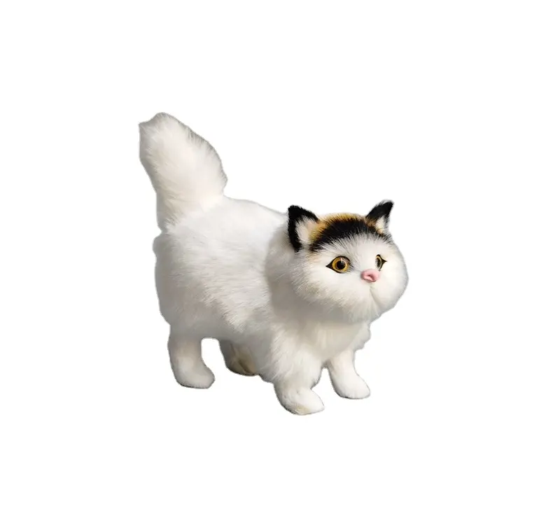 人気の小さな素敵な猫カスタムアニメぬいぐるみシミュレートされたファッション猫高品質のぬいぐるみ動物