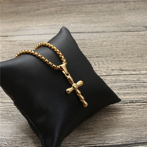 <b>Cross</b> Pendant Necklace Zinc Alloy Unisex Gift Jewelry Hip Hop Style - Product Image 3
