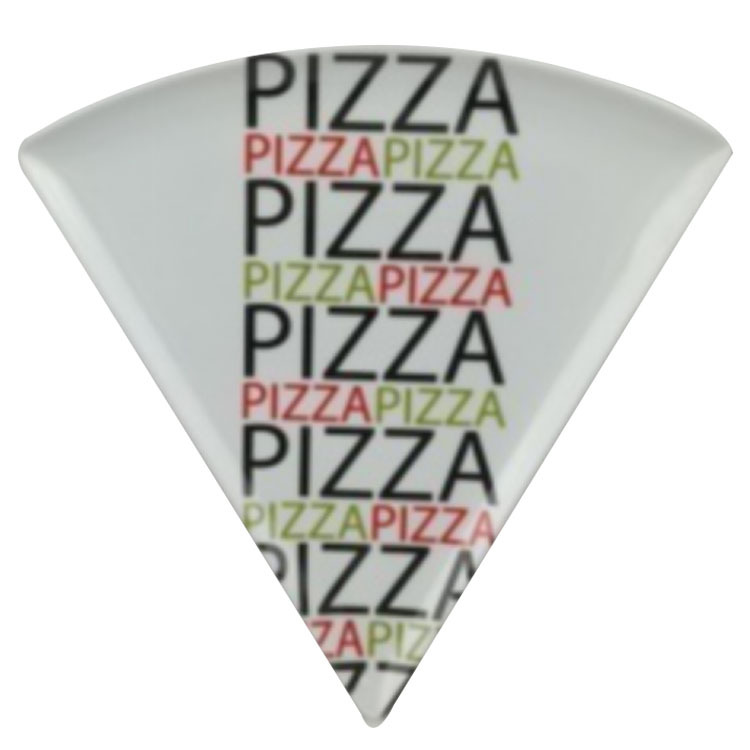 Triangle mélamine assiette à pizza plateau &amp; plat avec la conception adaptée aux besoins du client
