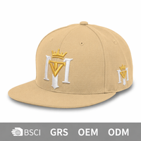 Nieuwe Aanwinst Rode Oxford 6 Panel Flat Bill Snapback Pet met 3D Borduurwerk Kroon Logo Hoge Kwaliteit Luxe Unisex Hip Hop Baseball Pet