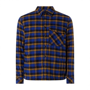 Long Sleeve 100% Cotton <b>Flannel</b> Fabric Shirt <b>Jacket</b> Plaid Spring Men's Blouse Leisure Business Shirt For Men - Product Image 1