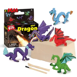 Nieuwe Aankomst Fabrieksprijs Lage Moq Educatief Speelgoed Set Sprookjesachtige Winkel Kleur Mini Dragon Speelgoed Graven Kid Mini Speelgoed Kit