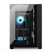 Boîtier d'ordinateur ATX, 3 côtés en verre trempé, cabinet de jeu, GPU jusqu'à 400 mm