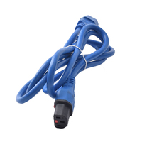 Cordon d'alimentation en PVC 3G1.5 H05VV-F certifié VDE de 1.5m avec moulage par injection monobloc et verrouillage C13 + C14