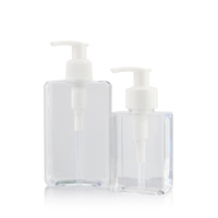 Bouteilles de soin de la peau vides personnalisées de 50, 100, 150, 200, 250, 500, 300, 500, 750 ml, carrées, en plastique, avec pompe, pour lavage des mains à l'alcool, vaporisateur pour animaux de compagnie