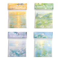 Blocs-notes adhésifs Monet Impressionniste, 90 feuilles, bloc-notes esthétique, journal, scrapbooking, papeterie, coffret cadeau