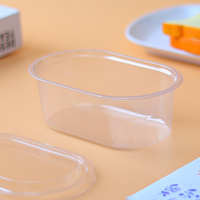 Boîte d'Emballage Ovale Transparente en Gros pour Desserts : Tiramisu, Mille-feuille, Mousse, Gâteau, Pudding – Pot et Boîte