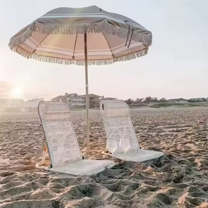 Logotipo gratis Poste de madera <span class=keywords><strong>Lona</strong></span> <span class=keywords><strong>Impermeable</strong></span> Patio Piscina Sol Jardín Playa Sombrillas al aire libre Paraguas con borlas - Product Image 4