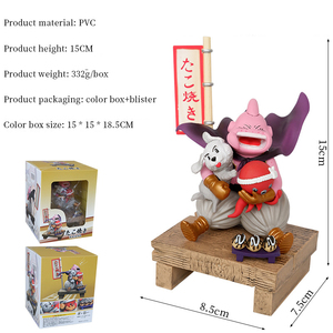 Venta al por mayor: Figura coleccionable de anime de 15 cm de Octopus Rice Buu, <span class=keywords><strong>Dragon</strong></span> <span class=keywords><strong>Ball</strong></span>, <span class=keywords><strong>Majin</strong></span> Buu, Takoyaki estofado, DBZ, modelo de juguete, regalo de Navidad - Product Image 2