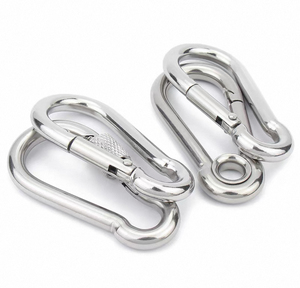 2025 New din5299 Carabiner 304/316 thép không gỉ <span class=keywords><strong>Snap</strong></span> <span class=keywords><strong>Hooks</strong></span> 50 mét mùa xuân nạp leo phần cứng số lượng lớn giảm giá CE chứng nhận - Product Image 1