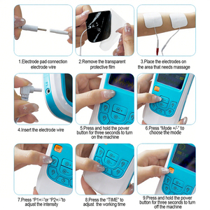 <span class=keywords><strong>Electroestimulador</strong></span> de Doble Canal, Masajeador <span class=keywords><strong>El</strong></span>éctrico de Pulsos para Todo <span class=keywords><strong>el</strong></span> Cuerpo con Control de Temporizador - Product Image 6