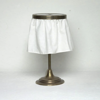 Lampe de table contemporaine en laiton antique avec abat-jour en tissu pour chambre à coucher, café, restaurant, hôtel, intérieur, lampe de table Rye