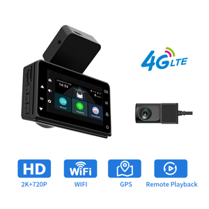 Telecamera da cruscotto 4G LTE DVR per auto, scatola nera 2K, dashcam con doppia lente anteriore e posteriore, streaming live su telefono per la sicurezza <span class=keywords><strong>in</strong></span> viaggi a lunga distanza - Product Image 2