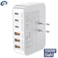 Station de charge HNT Factory OEM ODM 100W GaN 6-en-1 3A3C PD QC Chargeur rapide Prise US EU UK JP Pour ordinateur portable et téléphone