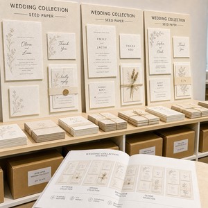 Kit de mariage moderne sur le thème <span class=keywords><strong>des</strong></span> montagnes, en papier semoir, motif de lignes de crêtes alpines, personnalisable, en gros, écologique - Product Image 5