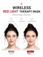 Masque facial LED portable en silicone, thérapie par lumière rouge PDT, masque de soin de la peau à photons pour traitement facial à domicile
