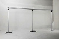 Supports de toile de fond réglables en métal argenté robuste de haute qualité 20 pi x 10 pi pour décoration de scène de mariage