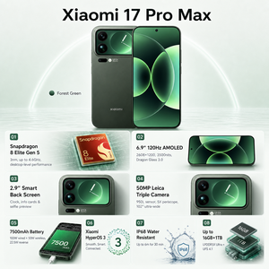 Xiaomi 17 Pro Max Originale Smartphone 5G con Schermo Posteriore ad Alta <span class=keywords><strong>Definizione</strong></span> da 6,9 Pollici + 2,9 Pollici, Snapdragon 8 Elite Gen 5M, Fotocamera Avanzata - Product Image 3