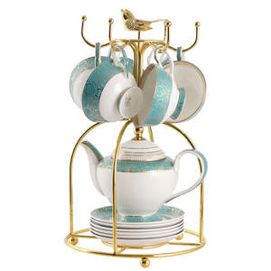 Minion-Juego <span class=keywords><strong>de</strong></span> tazas <span class=keywords><strong>de</strong></span> café y té <span class=keywords><strong>de</strong></span> china, diseño <span class=keywords><strong>de</strong></span> calcomanía elegante, restaurante, hecho a mano, con soporte <span class=keywords><strong>de</strong></span> hierro - Product Image 6