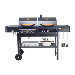 Dual-Use Outdoor <strong>Gas</strong> Charcoal <strong>BBQ</strong> Grill Large American-Style Metal Rack Heavy-Duty for Courtyard Home or Villa for Kitchens - Product Image 2