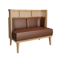 Prix de gros Ensemble de sièges de banquette moderne de luxe Tiroirs de meubles de restaurant personnalisés pour hôtels, repas, usage extérieur en bois
