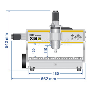 Upgradable מקוון x6m cnc חריטה וחיתוך מכונת חיתוך offers1.5kw מים מקורר או ספינדל קירור אוויר אופציונלי 3/4 ציר - Product Image 4