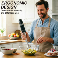 Mixeur Plongeant Électrique Multifonction Portable à Vitesse Variable, 4 Lames en Acier Inoxydable, Mixeur à Main en Cuivre Pur pour Usage Domestique