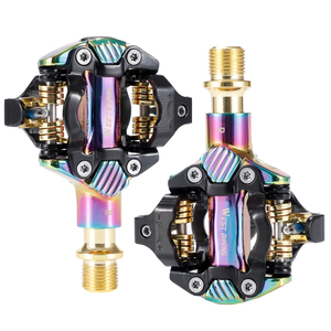 Pédales de vélo de <span class=keywords><strong>course</strong></span> sans clip légères en aluminium coloré professionnelles WEST BIKING avec cales - Product Image 5