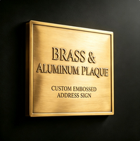 Placa Conmemorativa Personalizada de Latón y Aluminio con Grabado en Relieve 3D, Decoración de Pared Metálica, Letrero con Nombre
