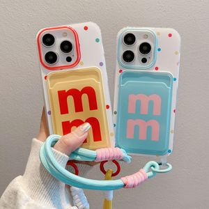 New Arrival mềm Wallet thiết kế trường hợp điện thoại với khiếm khuyết dây đai Bracket Chain 2 loại dây thừng Bìa - Product Image 1