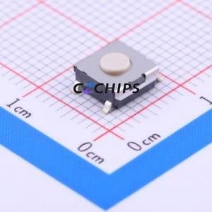 B3FS-1002P Tactile <b>Switch</b> SMD-4P,6.3x6mm <b>Switch</b> Single Pole Single Throw Round <b>Button</b> 1.5N Vertical Mount - Product Image 1