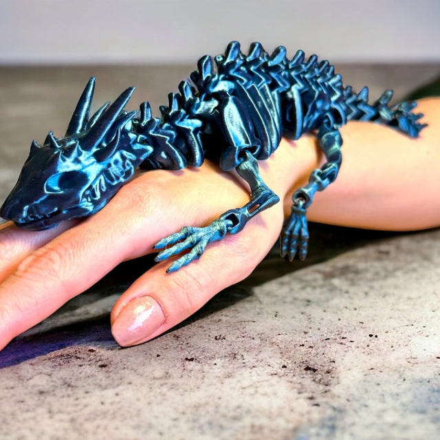 3D Printed Articulating Imperial Dragon Fidget Landscaping Decor Home Decor Gift