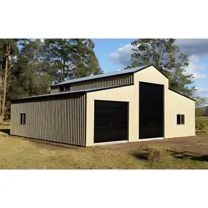 Low cost factory price construction design prefabricated steel structure warehouse building prefab garages shed building kits