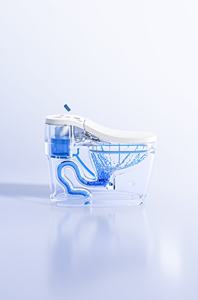 <span class=keywords><strong>Toilette</strong></span> intelligente moderne avec cuvette allongée, faible <span class=keywords><strong>bruit</strong></span> et siège/couvercle doux, télécommande et drainage en forme de P, formes populaires - Product Image 3