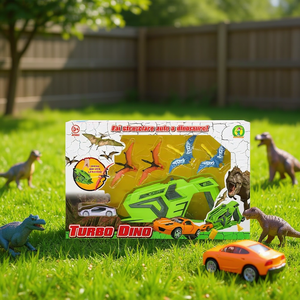 Turbo Dino Catapult <b>Toy</b> Set 38x24x7 Cm For Kids Ages 3+ With Car And Dinosaur Launch Feature - Product Image 3