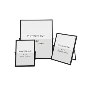 4x6 5x7 8x10 Picture Frames Gold Metal Photo Frame Decor With Plexiglass Cover High Definition Glass Desk Pictures Display