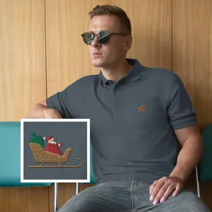 <strong>Mens</strong> Christmas Polo <strong>Shirt</strong> Custom Embroidery logo Polo <strong>Shirt</strong> Luxury Streetwear <strong>T</strong>-<strong>shirt</strong> - Product Image 2