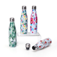 Bouteilles d'eau en acier inoxydable de 17 oz Bouteilles d'eau réutilisables sous vide à double paroi BPA-FREE étanche Tasse de bouteille de sport pour la course