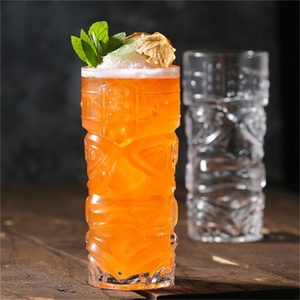 Taza de cristal con temática exótica del Mar del Sur con cara de zombi, vaso de barra multiusos, cristalería gruesa, copa de cristal de cóctel <span class=keywords><strong>Tiki</strong></span> Tropical - Product Image 3