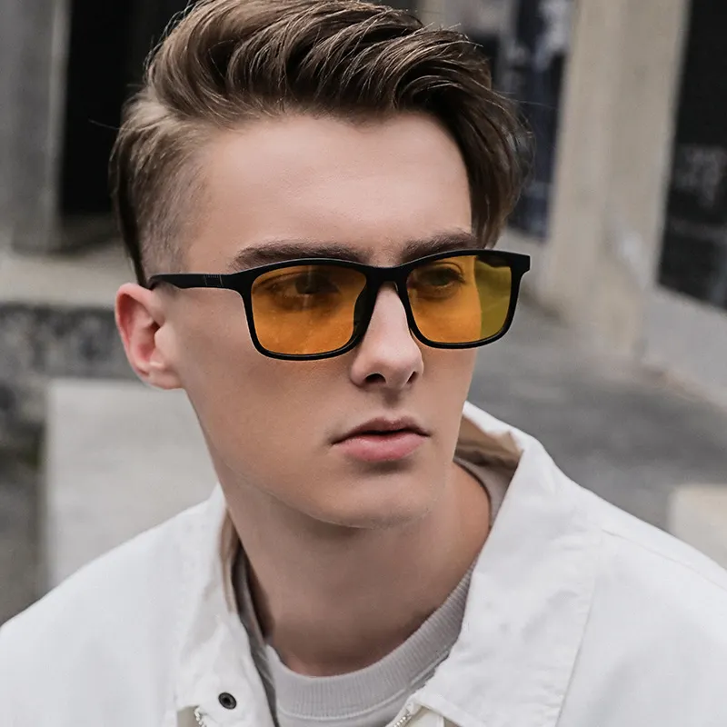Yeni ürünler klasik polarize TR güneş gözlüğü erkek kare çerçeve güneş gözlüğü erkek UV400 fabrika fiyat ile