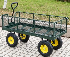 Chariot à roues avec roues en PU, roues pneumatiques pour utilisation dans les jardins et les fermes, structure fermée, roues anti-crevaison - Product Image 3