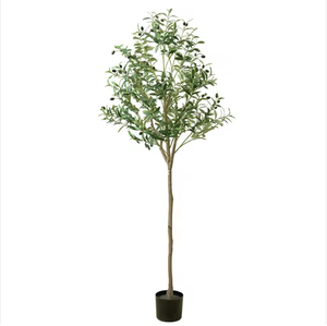 Plantes artificielles d'olivier en plastique écologique de haute qualité, feuilles hautement réalistes, pot personnalisé, décoration intérieure - Product Image 2