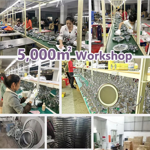 Chất lượng có thể gập lại LED TREO TƯỜNG gương sắt không gỉ vòng tròn phòng tắm 8 inch Vòng trang điểm tường gương - Product Image 6