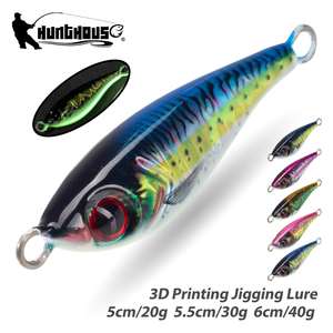 Leurre de pêche en mer imprimé en 3D, jig métallique 20g 30g 40g, leurre dur lumineux à coulée lourde pour la pêche en bord de mer, vente en gros - Product Image 1