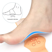 Semelles absorbant les chocs en gel de silicone, coussinets de talon, soutien de la voûte plantaire, soulagement de la fasciite plantaire, coussinets de pied anti-humidité